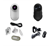 2 Set Mini Camera 1080P HD Head-Back Clip Type Sports Camera Bicycle Action Anti-Shake Logger (White with Black)