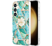 For Samsung Galaxy S24 Plus Ultra A73 A33 A53 5G Carcasa De Carga Inalámbrica De Mármol Protección Contra Caídas