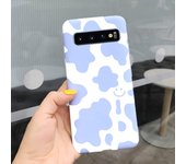 For Samsung S10+ S10E S10 Cover Liquid Silicone Cow Print Lovely Case Back Shell Fundas For Galaxy S10 Plus S 10 Soft Matte Capa