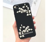 Flower Cover For Xiaomi Redmi 4A 4x Beautiful Moon Night Black Cat Phone Case For Redmi 4x Redmi4a Protection Coque Funda Capas