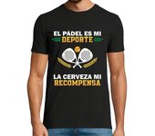 El Pádel es Mi Deporte Cerveza Humor Camisetas CERVEZA,Pack Regalo Camiseta Personalizada