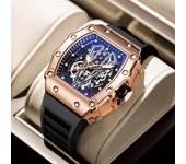 Reloj popular reloj deportivo de moda de marea impermeable luminosa con forma de barril de vino de silicona para hombre