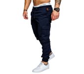 Pantalones holgados deportivos elásticos con cordón para hombre, pantalones de entrepierna abierta, moda informal