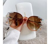 Gafas de sol para mujer, nueva moda anti-ultravioleta, diamantes de imitación, cara grande, gafas de sol finas, gafas de celebridades de Internet