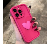 Funda de silicona con corazón de amor en 3D para iPhone, carcasa trasera de caramelo a prueba de golpes para iPhone 16, 15, 13, 12, 11, 14 Pro Max, X, XR, XS, 16 Plus