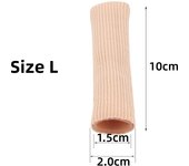 1Pcs Toe Cushion Fabric Toe Tubes Finger Protector for Corns, Blisters, Calluses, Hammer Toes and Fingers Protectors Foot Care