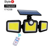 Super brillo Solar luces 122led impermeable interior al aire libre de la lámpara Solar con la cabeza ajustable