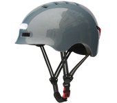 Cascos de bicicleta MTB, cascos de ciclismo de carretera con luz de carga USB, color negro