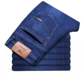Summer Fashion Brand Clothing Slim Men Business Casual Jeans Man Oversize Denim Pants Trousers Baggy Stretch Jeans Autumn