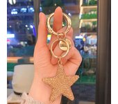 Original Cute Fresh Diamond Five-Pointed Star Keychain Creative Crystal Light Luxury Pendant Gift