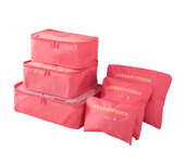 Bolsas organizadoras de Maletas, 6 Piezas, impermeables, incluye 3 Cudos de Embalaje, 3 Bolsas de Compresión