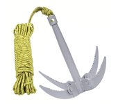 Aquatic Weed Cutter Efficient 4 Claw Folding Weed Razor with 10m Rope Suitable for Fishing Lakes Ponds Beaches