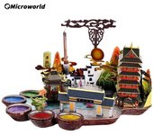 Microworld 3D Building Puzzle Gifts Chinese Anhui Province Featured Buildings Model Kits DIY Jigsaw Toys New Year Gift For Adult
