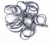 30-50pcst Sier Gold French Lever Earring Hooks Wire Settings Base Hoops Earrings For DIY Jewelry Making Supplies