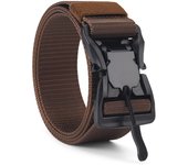 Cinturón de lona multifuncional para hombre, cinturón táctico de liberación rápida con hebilla magnética, talla grande 140, 160, 180 cm