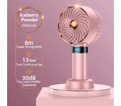 Hand 2024 New Handheld USB 5000mAh Rechargeable Mini Portable Small Pocket Fan Data Display