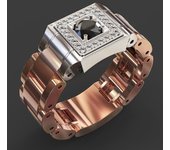18k Multi Rose Gold Ring For Men/women Natural 1 Carat Sapphire Diamond Jewelry Anillos De Bizuteria Anillos Gemstone Rings Box