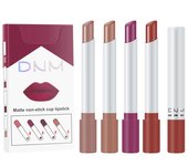 Pipe Fine Lipsticks 4 Quad Set, brillo de labios mate antiadherente polarizado cálido de terciopelo