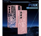 Mechanical For Samsung Galaxy Z Fold 6 Case Plastic Clear Back Hinge Protective Film Glass Cover