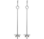 2Pcs Stainless Steel Bird Cage Food Holder Adjustable Length Rust-proof Bird Feeder for Cage Easy To Install with Hook
