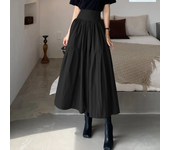 Celmia, high waisted loose pleated casual with zipper, used for flying parties, 2024 vintage beach dress