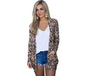 Abrigo de mujer elegante y elegante cárdigan con estampado casual para el hogar abrigo de manga larga