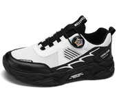 Zapatos deportivos informales transpirables coreanos para hombre, nuevos cordones giratorios de suela blanda para las cuatro estaciones, zapatillas para correr al aire libre, zapatillas para estudiantes