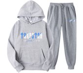 Conjunto de Chándal con Impresión de trampa para Hombre y Mujer, Sudadera con Capucha y Pantalones, 2 Piezas