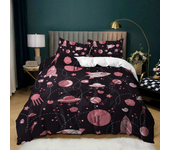 Space Bedding Sets Kids Full/Queen/King Size, Blue Universe Adventure Stars Duvet Cover Sets for Boys Girls Teens Bedroom