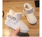 Invierno Acolchado Cálido Botas De Nieve Suela Blanda Arco Botas De Los Niños