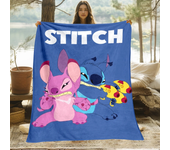 Stitch Cute Cartoon HD Art Print Blanket.Oversized Sofa Soft Blanket Warm Flannel Blankets,bed,picnic,Gift,Living Home Decor