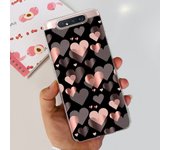 Transparent Soft TPU Phone Case For Samsung Galaxy A80 Samsung A90 Coques Women Girly Fashion Painting Funda Bumper GalaxyA80