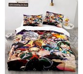 New Anime My Hero Academy Bedding Set Anime Characters Duvet Cover Set 3D Quilt Bed Set Queen King Size Boys Home Textile
