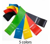 5 unids/set bandas de goma de resistencia para Yoga bandas elásticas para culturismo bandas de ejercicio de Pilates cinturón expansor equipo de Fitness