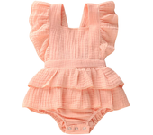 0-12M Newborn Baby Girls Ruffles Jumpsuits Soft Sleeveless Romper Summer Toddler Infant Kids Sunsuits