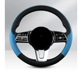 Leather Car Steering-wheel Cover 38CM Car Sport Style Auto Steer Wheel Covers Anti-Slip Anti Scratch Steering Cover
