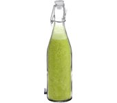 Bote de Agua Cristal, 6 Piezas de Botella Vidrio Conservas con Tapa Abatible, Fresco Transparentes Hermética para Bebidas,