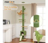 Árbol para gatos alto ajustable de 210-274 cm con poste rascador, condominio y torre para gatos de interior, Juguetes para gatos