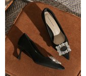 2024 new style women's shoes/sandals/high heels/stilettos/pointed toes/spring/summer/autumn/winter/banquet/wedding/work/leather/Apricot