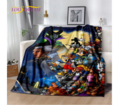 Cartoon kingdom hearts games 3D soft flange blanket bedroom sofa for picnic, throw blanket cover outdoors fun gift