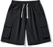 Summer Men Loose Thin Style Sports Shorts New Multiple Pockets Casual Cargo Shorts Outdoor Solid Breathable Ice Silk Shorts Men