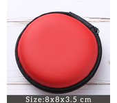 Mini Portable Earphone Bag Round Triangle EVA Protective Case Waterproof Zipper Travel Case For Electronic Accessories Cable Bag