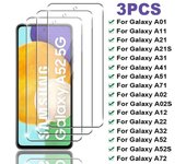 3PCS Tempered Glass Galaxy A52 A72 A02S A12 A22 A32 5G Screen Protector For Samsung A51 A41 A31 A21 A21S A11 A01 A71
