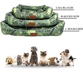 Cama para Perros Y Gatos con Relleno de Fibra Hueca, Cuna para Perro con Cojín Desmontable y Transpirable