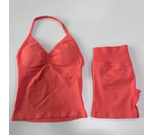 Women's Impact Gym Set, baless sleeveless T-shirt, high waisted seamless shorts, gym  sportswear, training set, 2 pieces.