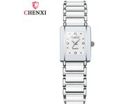 Reloj cuadrado popular para parejas, reloj para hombres y mujeres, reloj de cuarzo de moda de cerámica