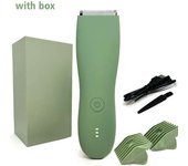 Body Hair Shaver Men Ball Trimmer for Groin Pubic Replaceable Ceramic Blade Groomer Electric Razor Waterproof Clippe
