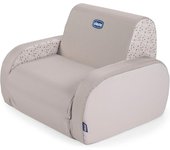 Infantil Convertible en Chaise Longue y Butaca, Sofá, 3 Configuraciones, Silla Cómoda y Ligera, Transformable, Puff Niños a Partir de 12 Meses, Color Rojo, 1 Unidad