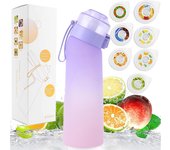 Air Water Bottle with 7 Flavor Pods, 650ML Fruit Fragrance Water Bottle, 0% Sugar Water Cup BPA Free,Sports Water Cup Suitable