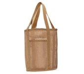 Large-Capacity Mesh Beach Handbag Snaps Drawstring Beach Toy Baskets Lightweight with Handle Portable Bath Storage Bag Children